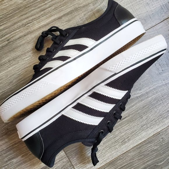 SOLD Adidas Adi-Ease Skate Shoes Black/White Men 9 - Picture 5 of 12